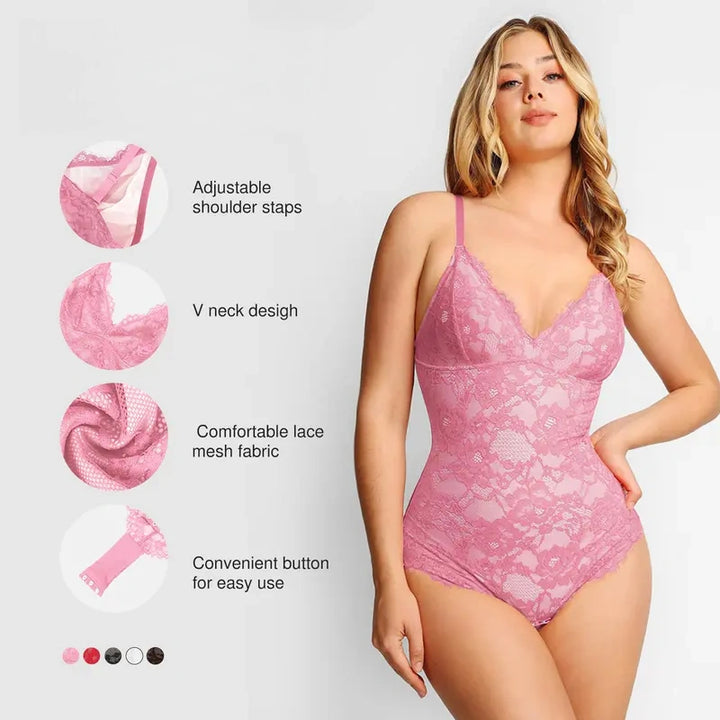 Full Lace V-Neck Shaping Bodysuit