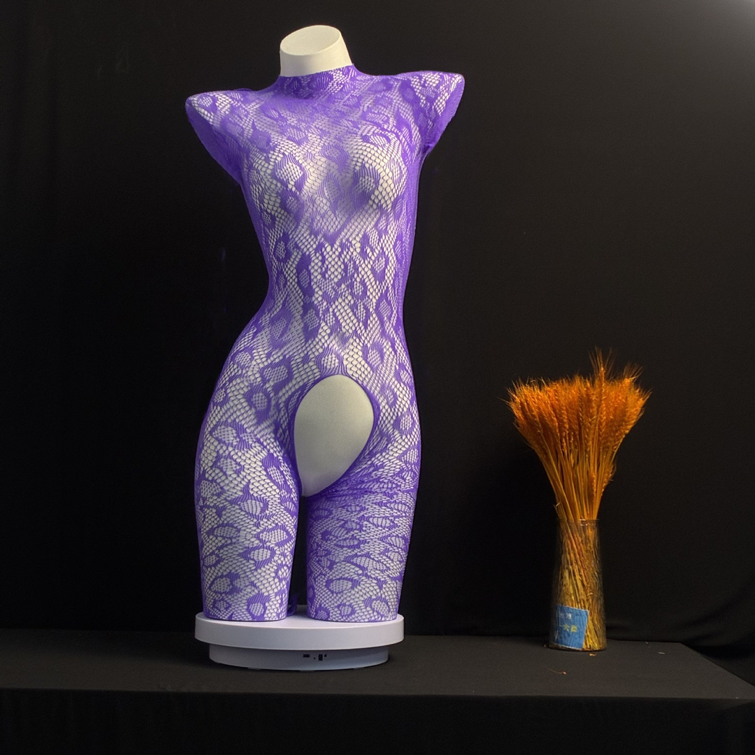 Women’s Leopard Lace Bodystocking – Open Back Design