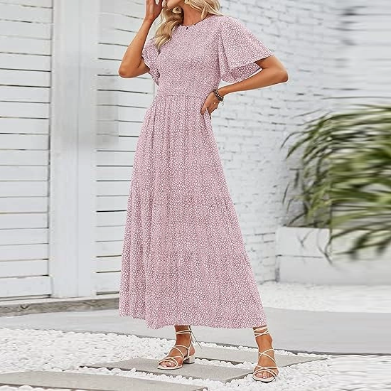 Elegant Boho Floral Maxi Dress