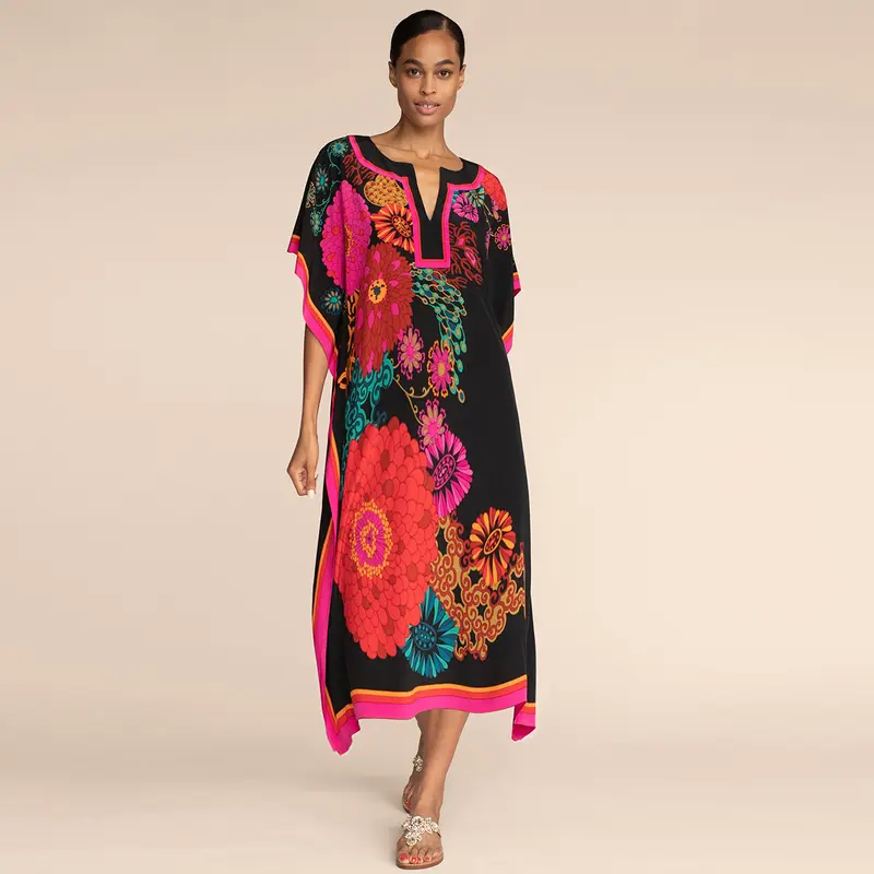 Luxury Printed Resort Kaftan Cover-Up
