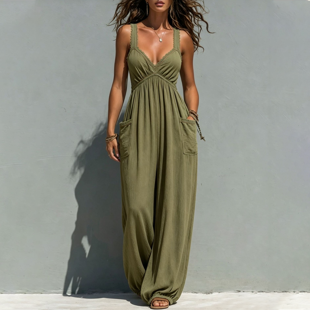 Elegant Lace Detail Resort Jumpsuit