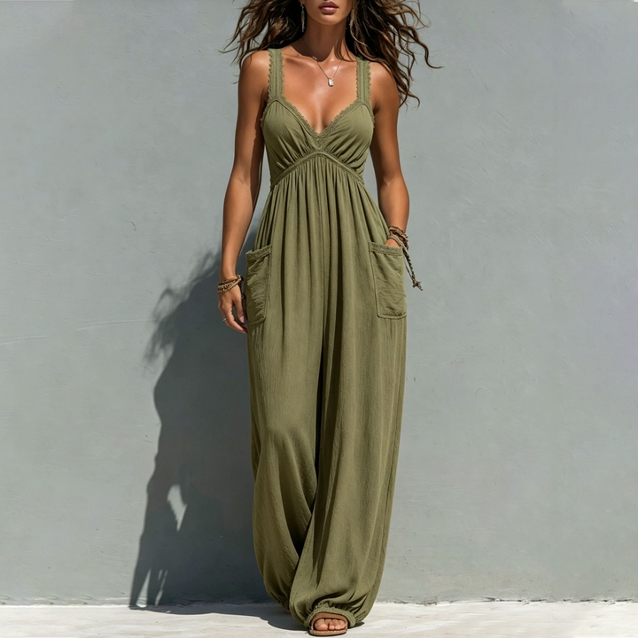 Elegant Lace Detail Resort Jumpsuit