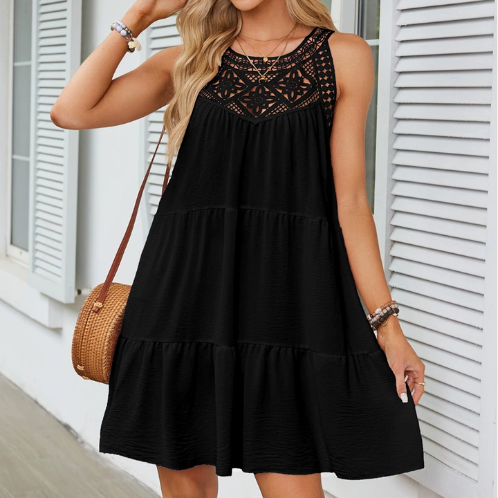 Cutout Backless A-Line Mini Dress