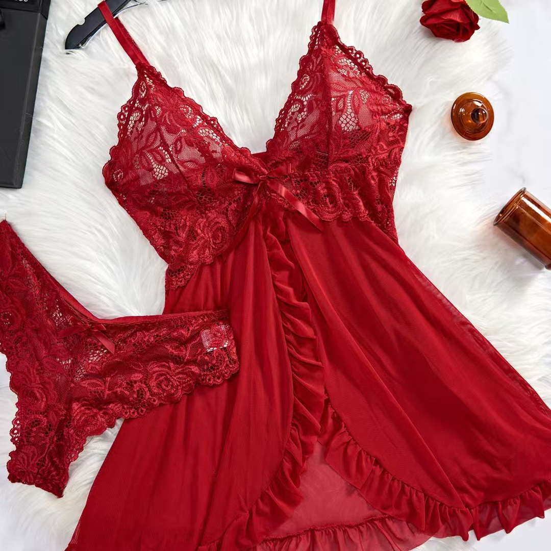 Women’s Lace Babydoll Lingerie Set