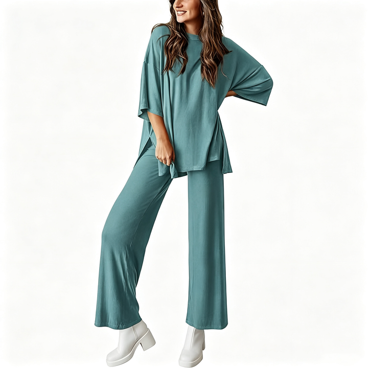 Elegant Casual Lounge Pants Set