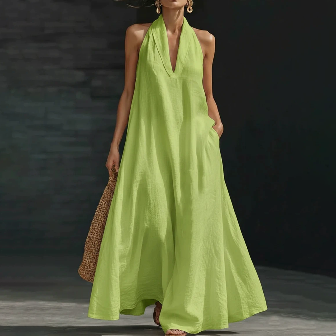 Elegant V-Neck Casual Dress