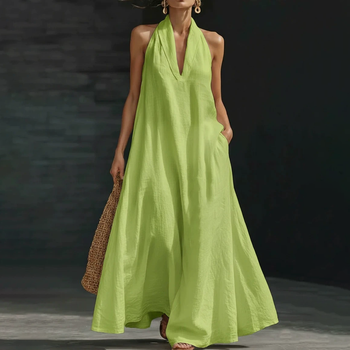 Elegant V-Neck Casual Dress