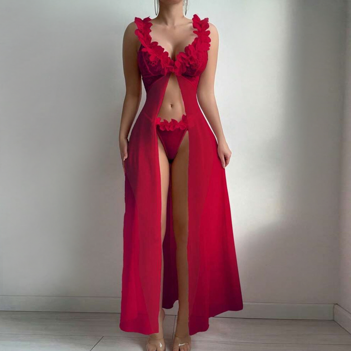 Women’s Sheer Mesh Maxi Lingerie Dress