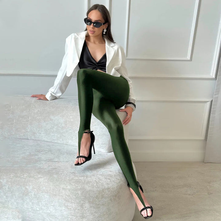 High-Rise Stretch Shimmer Leggings