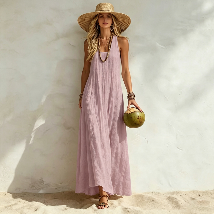Relaxed Halter Neck Resort Maxi Dress