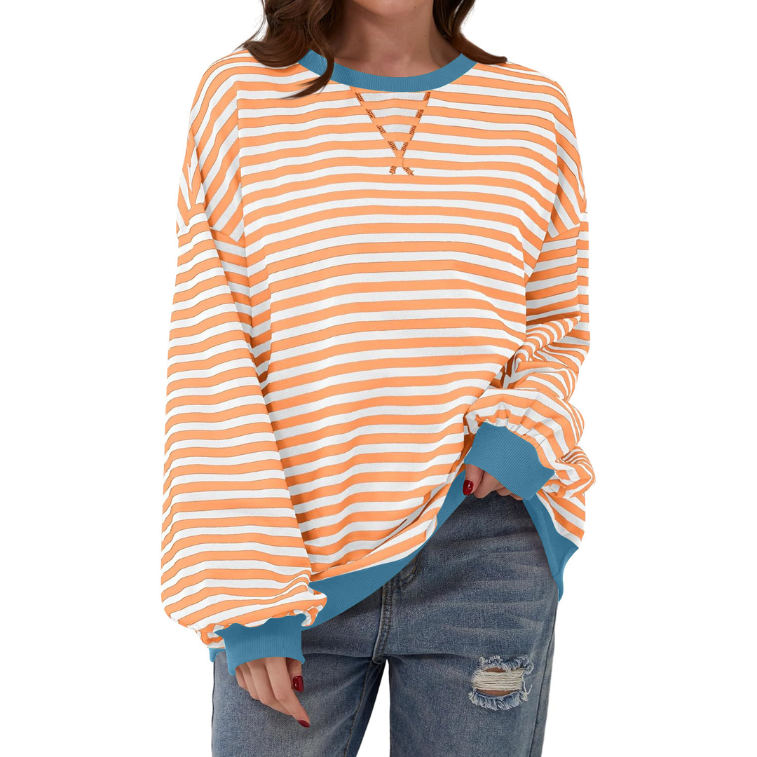 Women’s Striped Oversized Sweatshirt