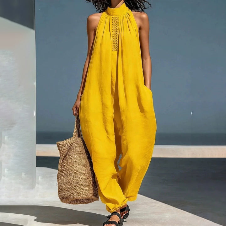 Sleeveless Wide Leg Resort Jumpsuit