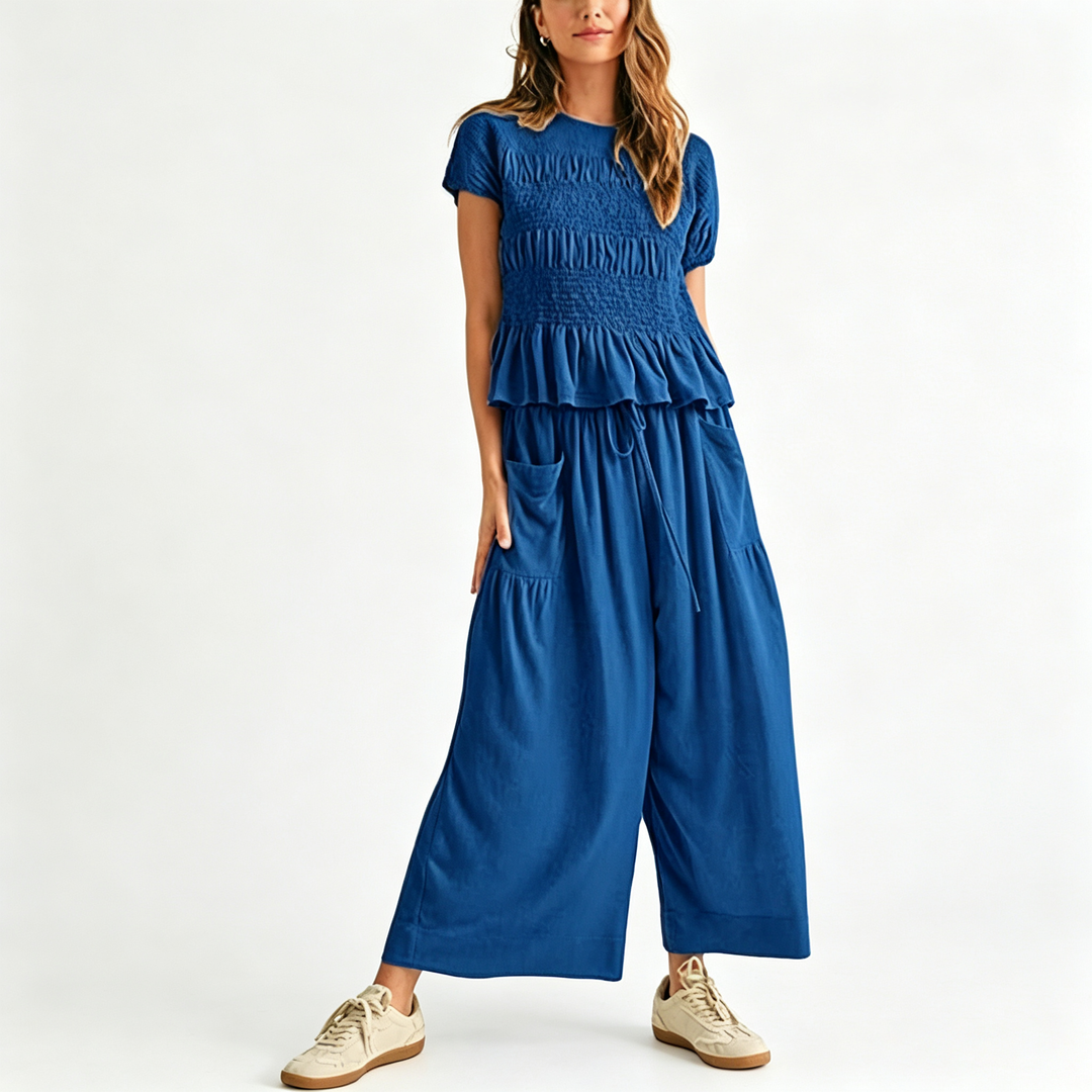 Relaxed Fit Short Sleeve Lounge Set