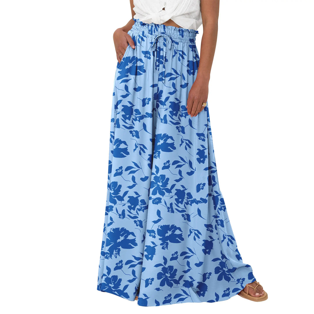 High-Waisted Wide Leg Pants with Pockets
