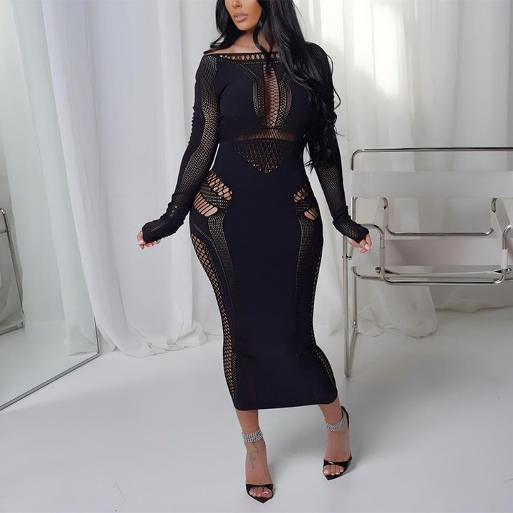 Sexy tight-fitting high elastic dress