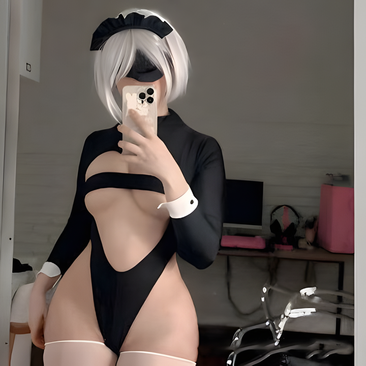 Women’s Maid Costume – Cutout Bodysuit Design