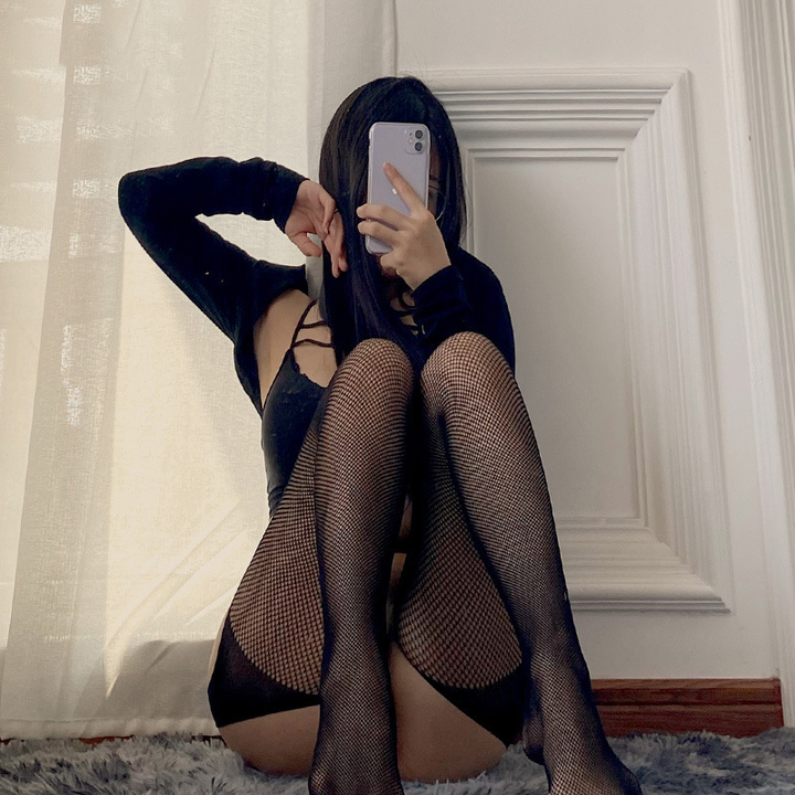 Sheer Fishnet Suspender Bodystocking