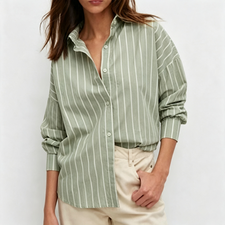 Loose V-neck shirt
