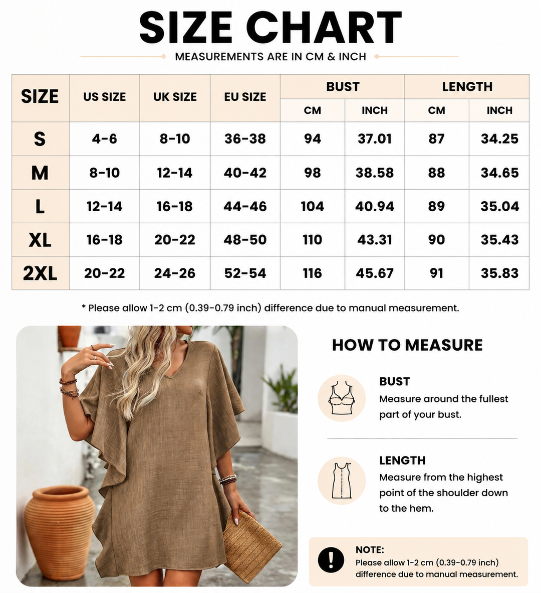 Minimalist Relaxed V-Neck Tunic Dress