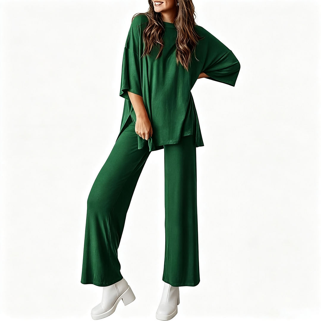 Elegant Casual Lounge Pants Set