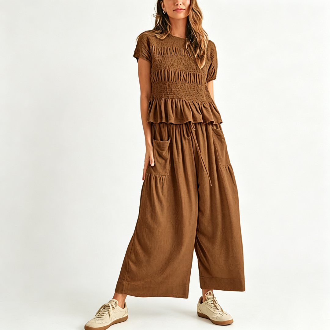 Relaxed Fit Short Sleeve Lounge Set
