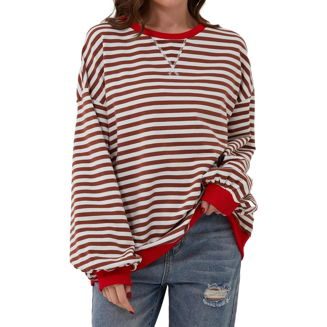 Women’s Striped Oversized Sweatshirt