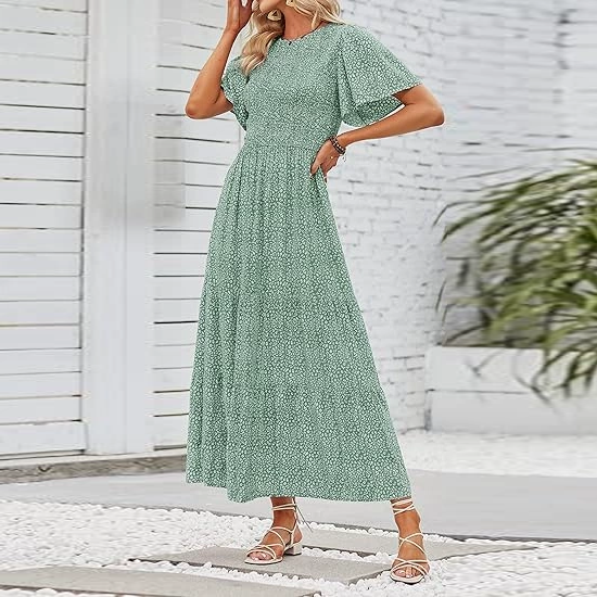 Elegant Boho Floral Maxi Dress