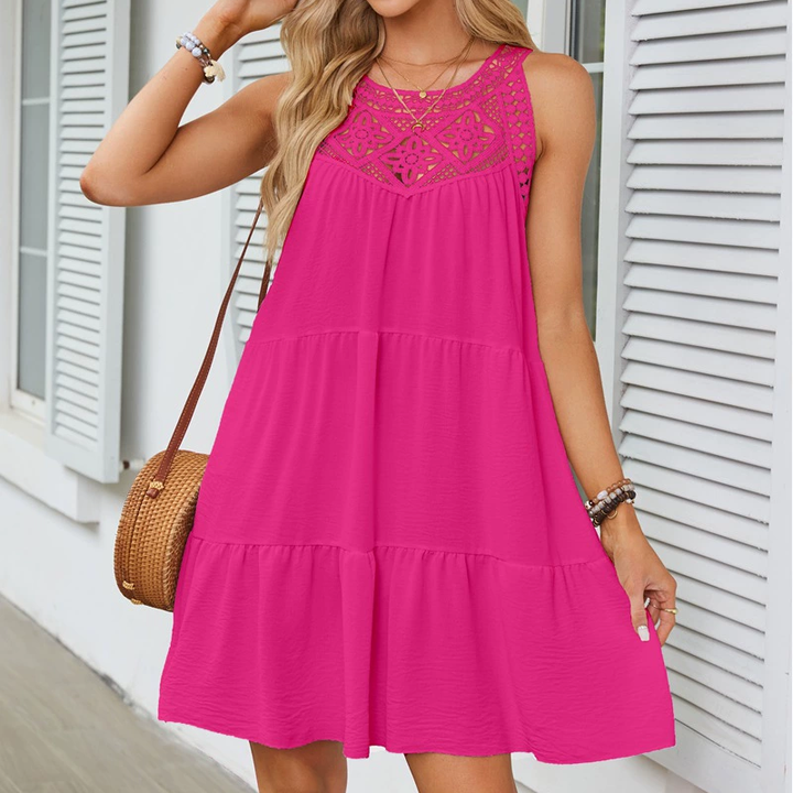 Cutout Backless A-Line Mini Dress