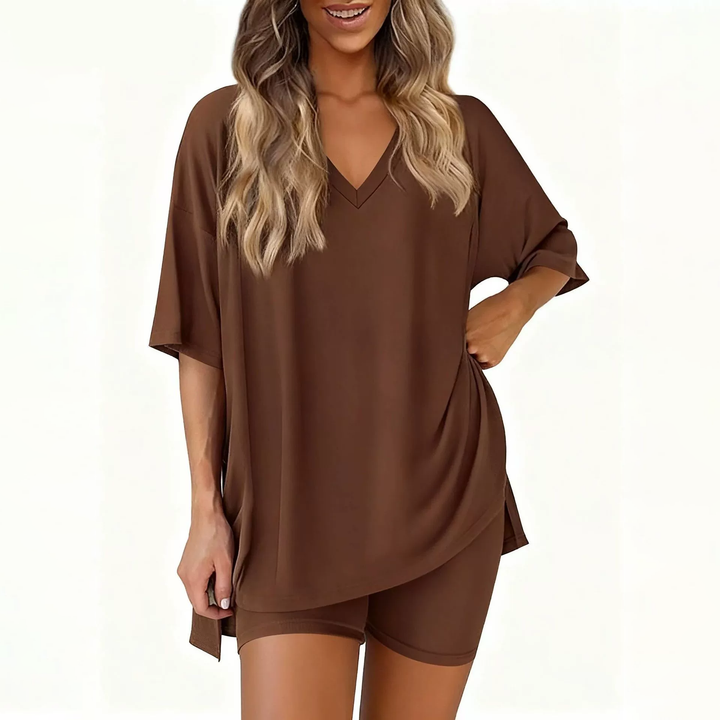 Soft Knit Relaxed V-Neck Lounge Set
