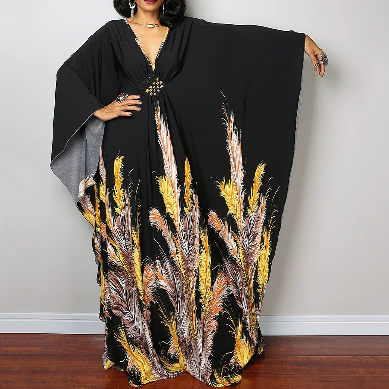 Relaxed Boho Off-Shoulder Striped Maxi Dress
