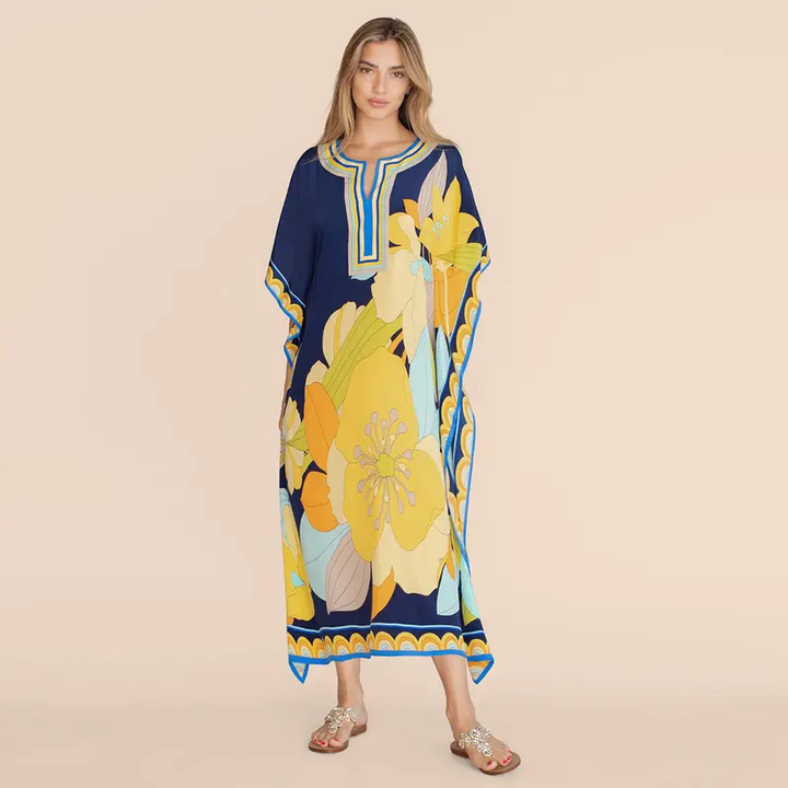 Luxury Printed Resort Kaftan Cover-Up