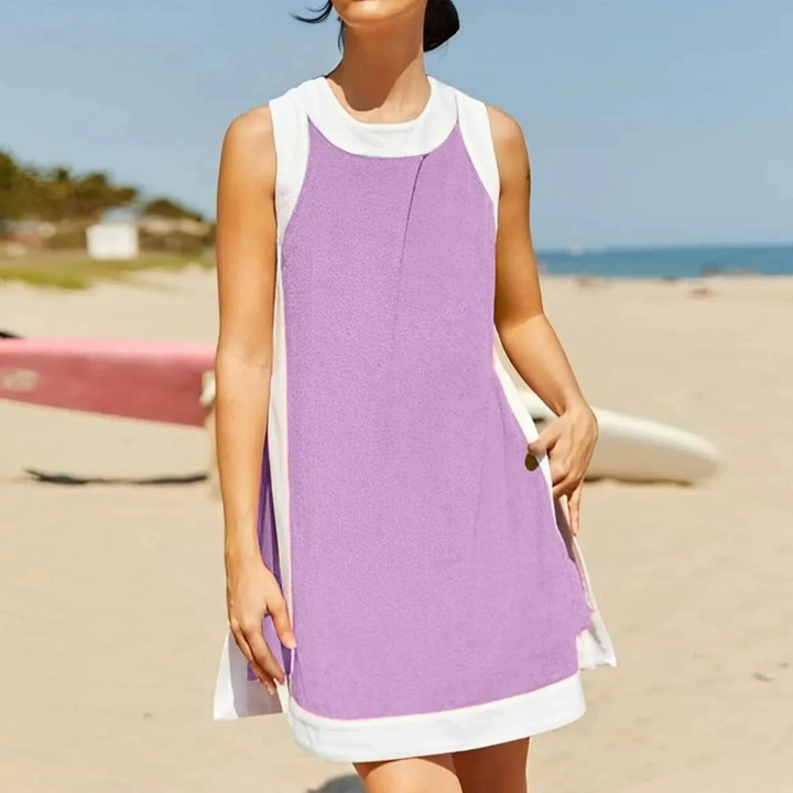 Color Block Sleeveless Top &amp; Shorts Set