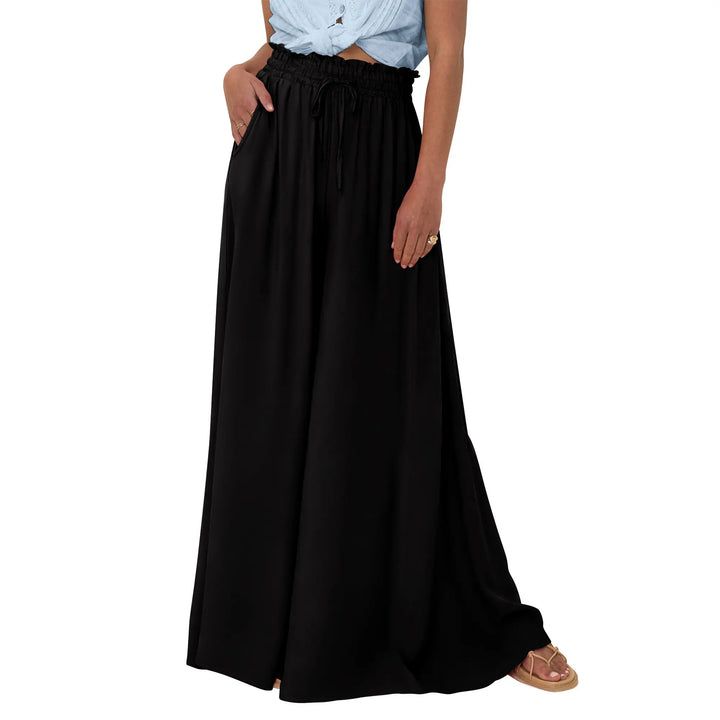 High-Waisted Wide Leg Pants with Pockets