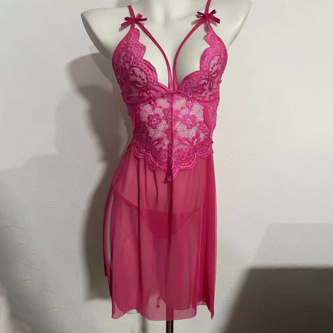 Women’s Sheer Lace Babydoll Lingerie