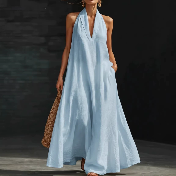 Elegant V-Neck Casual Dress