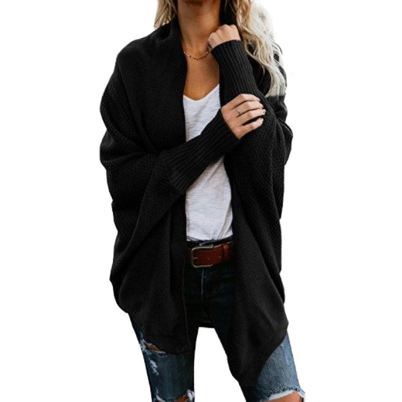 Women’s Off-Shoulder Knit Cardigan – Oversized Fit