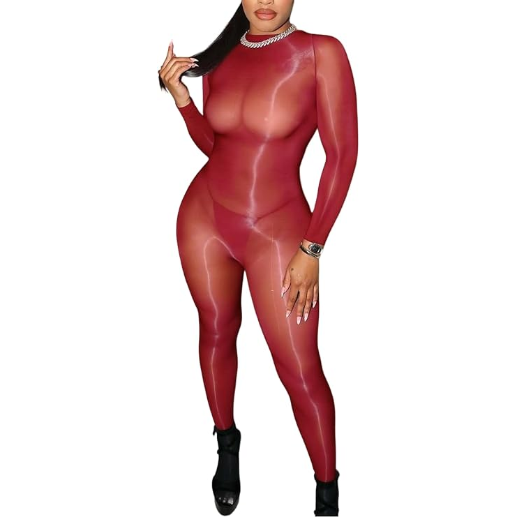 Women’s Glossy Sheer Bodysuit
