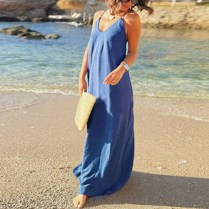 Backless crossover dress