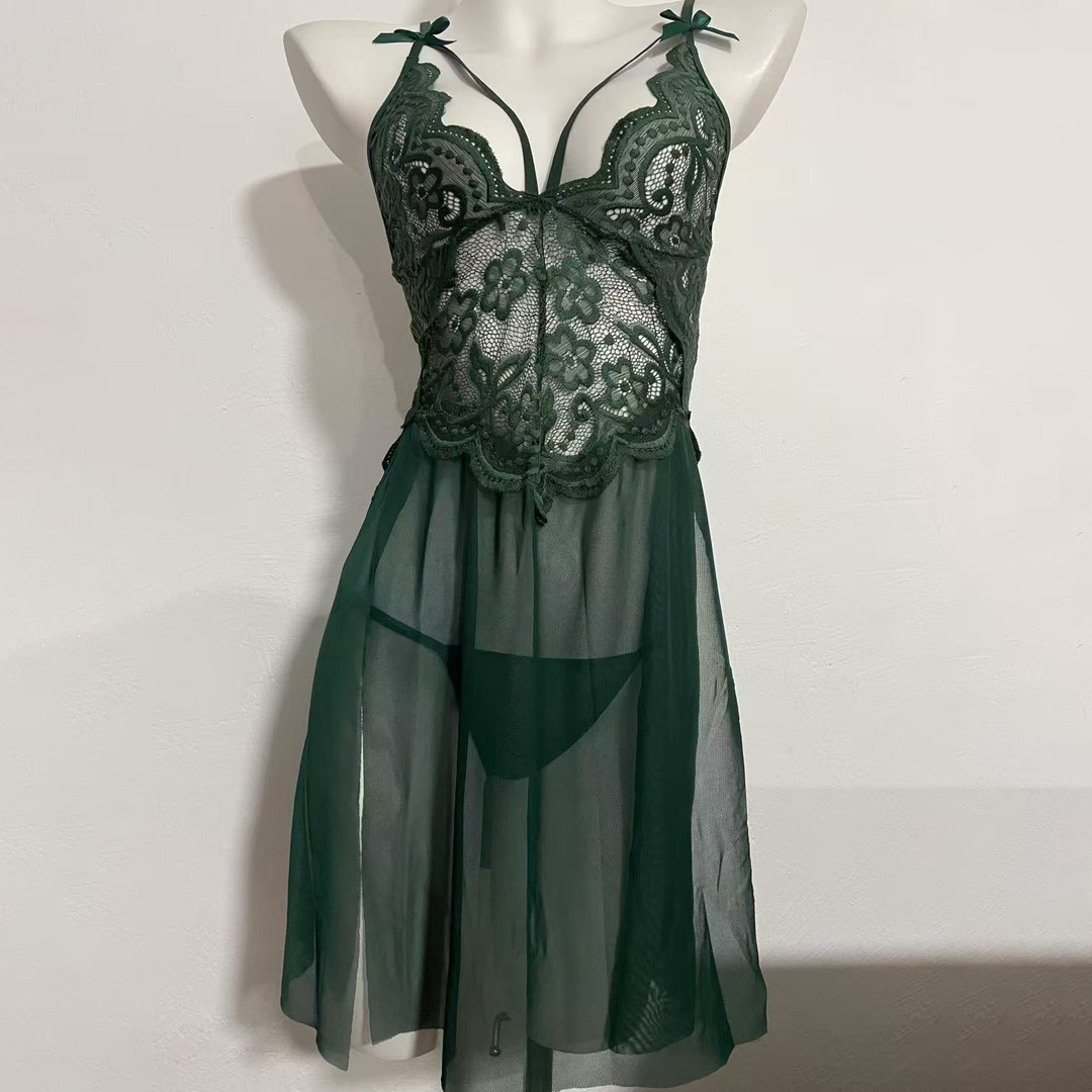 Women’s Sheer Lace Babydoll Lingerie