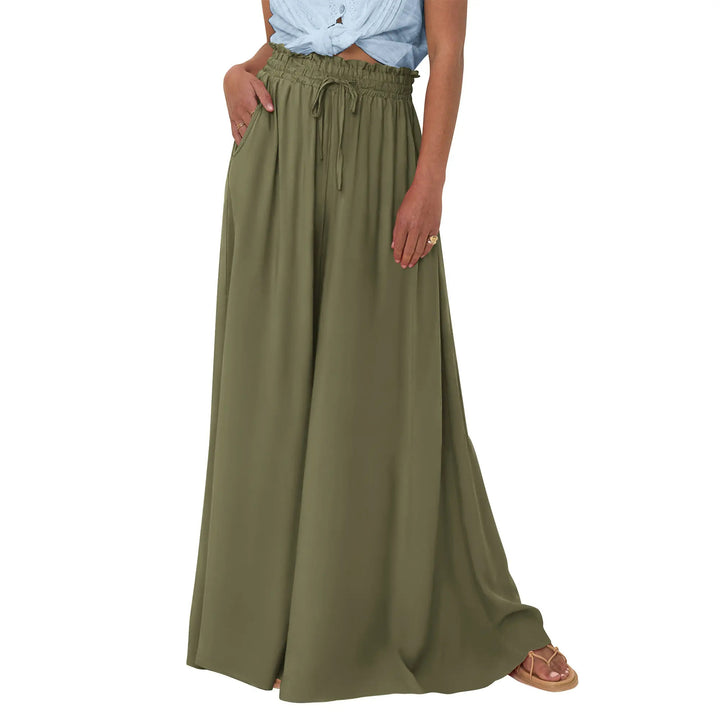 High-Waisted Wide Leg Pants with Pockets