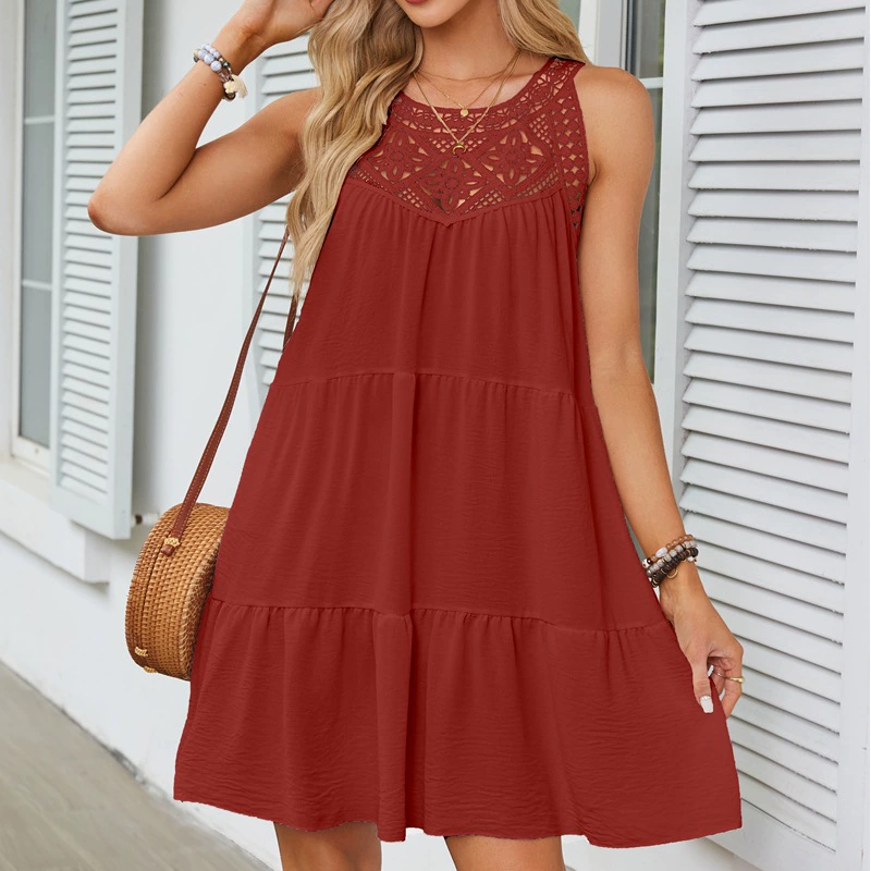 Cutout Backless A-Line Mini Dress