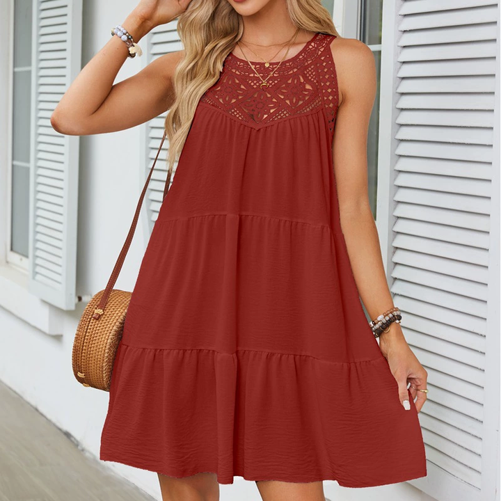Cutout Backless A-Line Mini Dress