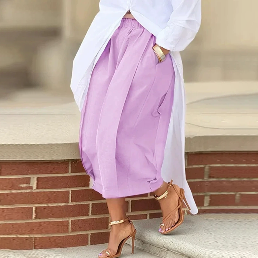Loose-fitting cropped pants