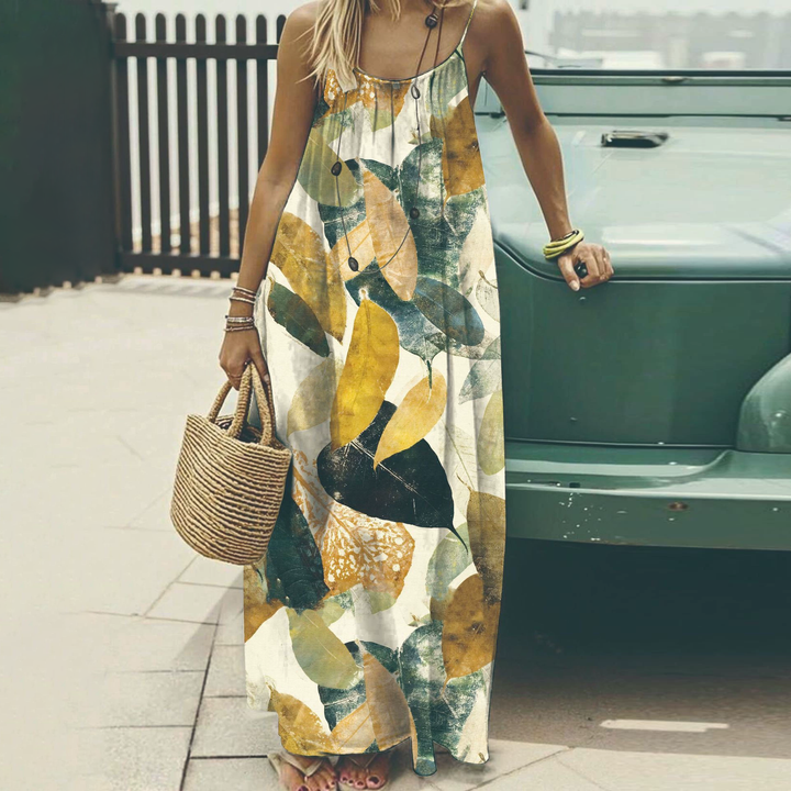 Plus-size backless halter dress