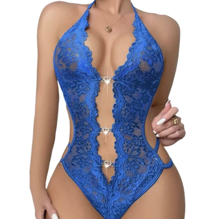Women’s Lace Halter Bodysuit – Cutout Detail