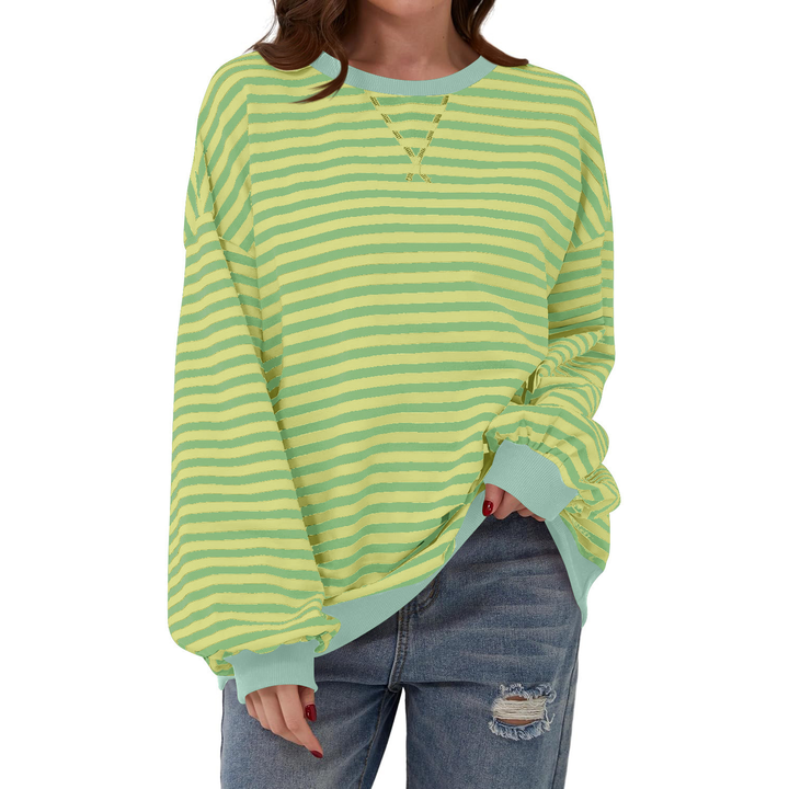 Women’s Striped Oversized Sweatshirt