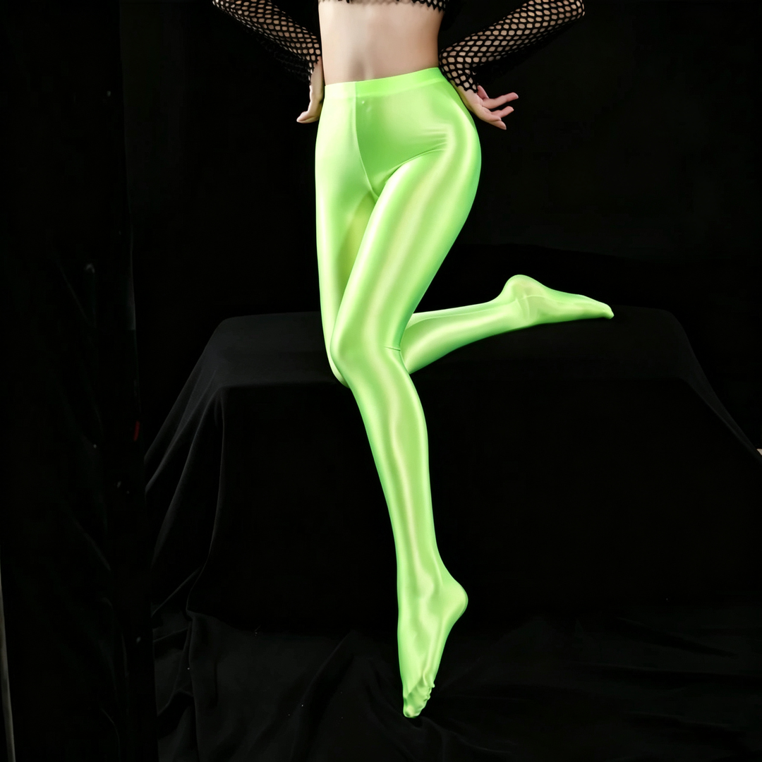 Glossy Shaping Slightly Transparent Leggings