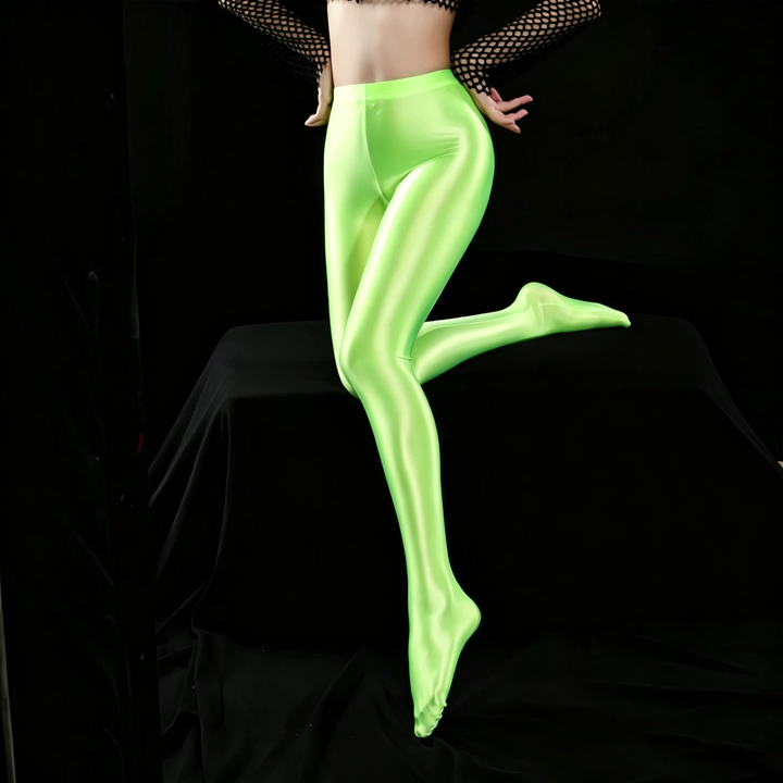 Glossy Shaping Slightly Transparent Leggings