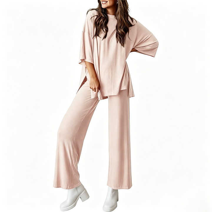 Elegant Casual Lounge Pants Set