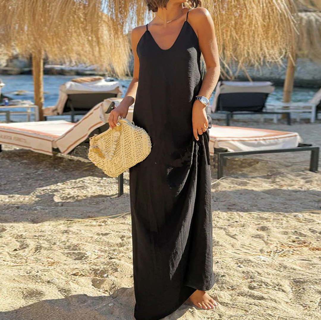 Backless crossover dress